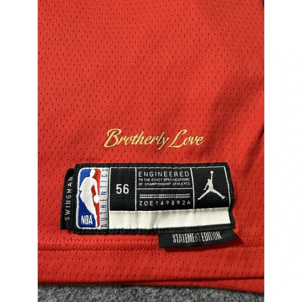 Jordan Philadelphia 76ers James Harden NBA Statement Jersey Red Men's Size‎ XXL